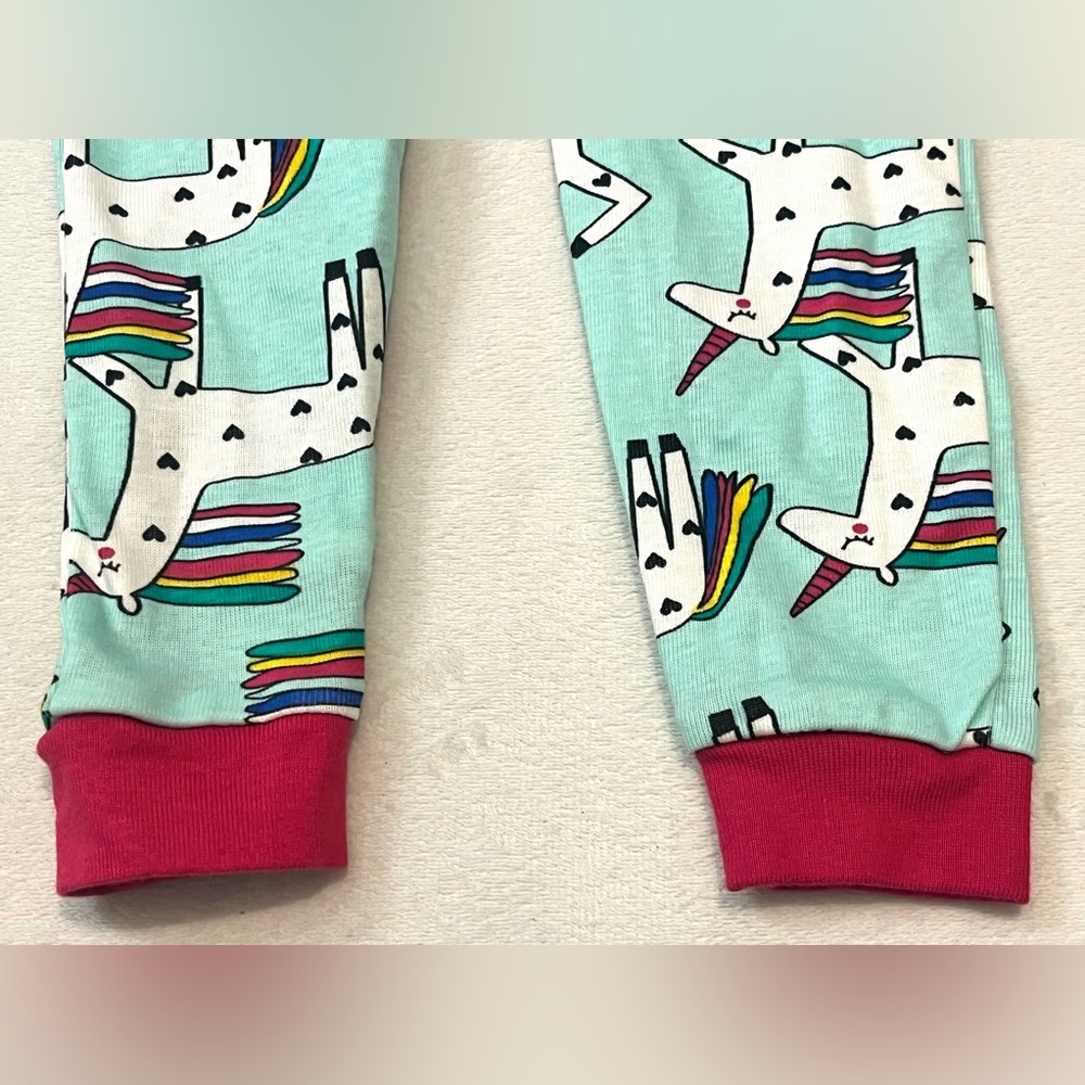 Lamaze Organic Aqua and Pink Unicorn Print Children’s 18 Months Zipper Sleeper - Picture 11 of 11
